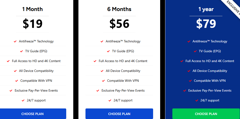 IPTV THE FOX pricing